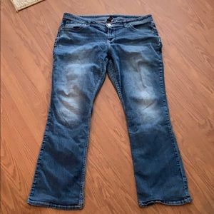 Bootcut embellished jeans